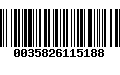 Código de Barras 0035826115188