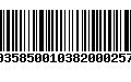 Código de Barras 00358500103820002579