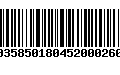 Código de Barras 00358501804520002607