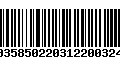 Código de Barras 00358502203122003248