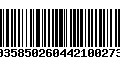 Código de Barras 00358502604421002732