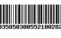 Código de Barras 00358503005521002827