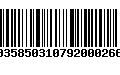 Código de Barras 00358503107920002665