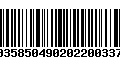 Código de Barras 00358504902022003379