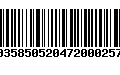 Código de Barras 00358505204720002579