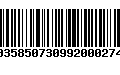 Código de Barras 00358507309920002744