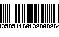 Código de Barras 00358511601320002649