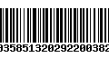 Código de Barras 00358513202922003829