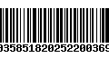 Código de Barras 00358518202522003699