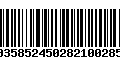 Código de Barras 00358524502821002852