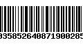 Código de Barras 00358526408719002851