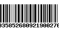 Código de Barras 00358526809219002769