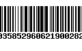 Código de Barras 00358529606219002822