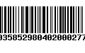 Código de Barras 00358529804020002776