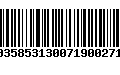 Código de Barras 00358531300719002713