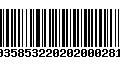 Código de Barras 00358532202020002811