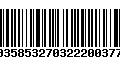Código de Barras 00358532703222003779