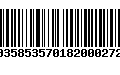 Código de Barras 00358535701820002726