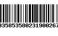 Código de Barras 00358535802319002675