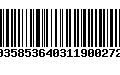 Código de Barras 00358536403119002729