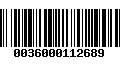 Código de Barras 0036000112689