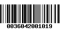 Código de Barras 0036042001019