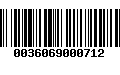 Código de Barras 0036069000712