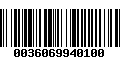 Código de Barras 0036069940100