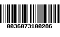 Código de Barras 0036073100286