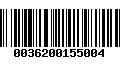 Código de Barras 0036200155004