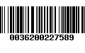 Código de Barras 0036200227589