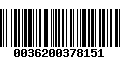 Código de Barras 0036200378151