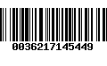 Código de Barras 0036217145449