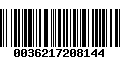 Código de Barras 0036217208144