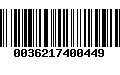 Código de Barras 0036217400449