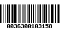 Código de Barras 0036300103158