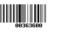 Código de Barras 00363600