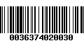 Código de Barras 0036374020030