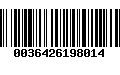 Código de Barras 0036426198014