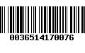 Código de Barras 0036514170076