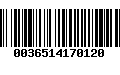 Código de Barras 0036514170120