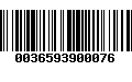 Código de Barras 0036593900076