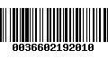 Código de Barras 0036602192010