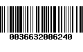 Código de Barras 0036632006240