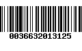 Código de Barras 0036632013125