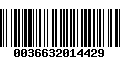 Código de Barras 0036632014429