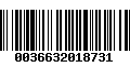 Código de Barras 0036632018731