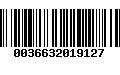 Código de Barras 0036632019127