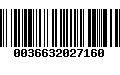 Código de Barras 0036632027160