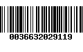 Código de Barras 0036632029119